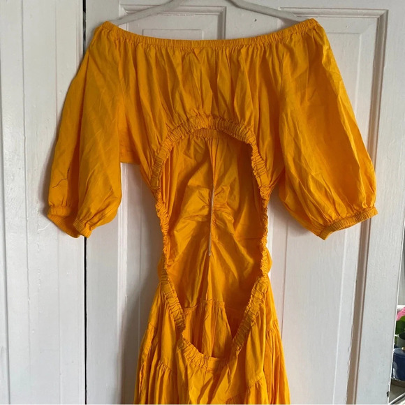 Free People moonlight midi size Large Bright Orange - Picture 5 of 8